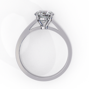Classic 1.30ct Lab Grown Diamond Solitaire <b>Ring</b> Brilliant Cut with Sunshine White Gold Wedding <b>Band</b> for Women Diamond <b>Ring</b> - Product Image 4