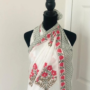 Digital Print Solid Cotton Long Breathable Sarong Pareo | Scarf Neck Head <b>Wrap</b> <b>Beach</b> Wedding Gift for Women - Product Image 1