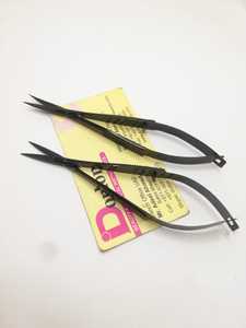 Ciseaux à ressort pointus droits en acier inoxydable avec logo personnalisé pour la beauté des cils des sourcils-Vente en gros - Product Image 3