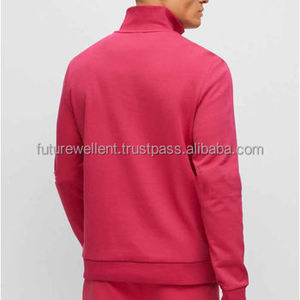 Sudadera de media cremallera de moda para hombre Sudadera con capucha cómoda de poliéster con cuello levantado para invierno - Product Image 3