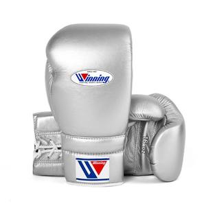 Guantes de boxeo ganadores transpirables impermeables de cuero de vaca genuino profesional Guantes de combate de Kickboxing Pull-On - Product Image 1