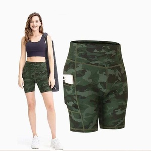 Active Wear Élégant Plaid Imprimé Haute Séchage Rapide Velours Côtelé Athlétique Shorts Extensible Jogging Running Exercice Fitness Sports - Product Image 3