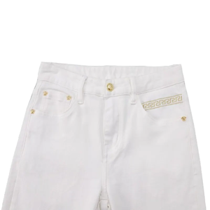 กางเกงยีนส์ลำลองแฟชั่นสีขาว ไซส์ใหญ่สำหรับผู้ชาย คุณภาพดี - Product Image 2