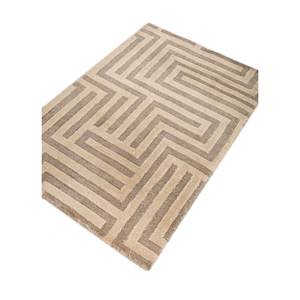Aprezo Hand Knotted Acrylic <b>Rug</b> Beige & Brown Geometric & Abstract <b>Boho</b> Pattern for Home & Hallway Rectangle-Model Aiar-3015 - Product Image 2