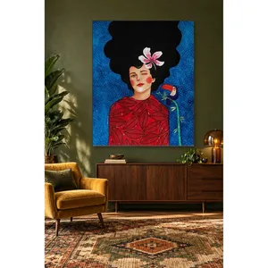 Impression sur toile Fida Winking Girl and Toucan - Product Image 4