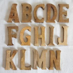 บล็อกไม้ตัวอักษร ทำจากไม้ MDF ผลิตในอินเดีย งานแฮนด์เมด ตัวอักษรไม้ตั้งโต๊ะ ป้ายติดผนัง ตกแต่งบ้าน - Product Image 1