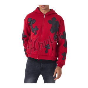 OEM Custom Men's 100% Cotton 500gsm Pullover Sweatshirt Oversized Hoodie Embroidered for Puff <b>Print</b> Logo Plus Size Unisex for - Product Image 6