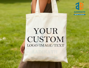 Stylish Eco-Friendly Cotton Canvas <b>Tote</b> Bag Durable Reusable <b>Zipper</b> Closure Embroidered Logo for Everyday Use and Beach - Product Image 3