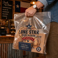 Sacs de boulangerie personnalisés AT PACK, sacs en plastique transparents à emporter avec logo pour le pain, les gâteaux, les pâtisseries, les cafés, l'emballage alimentaire