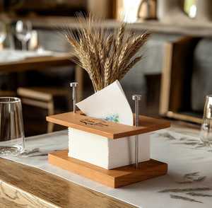Amboobliss ที่ใส่ผ้าเช็ดปากเป็นมิตรต่อสิ่งแวดล้อมใช้ในห้องครัวและร้านอาหาร - Product Image 1
