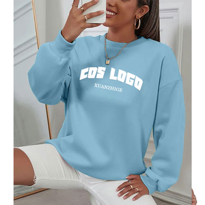 OEM Logo personnalisé poids lourd surdimensionné unisexe coton imprimé sweats manches chauve-souris couleur personnalisée écologique hiver femmes - Product Image 5