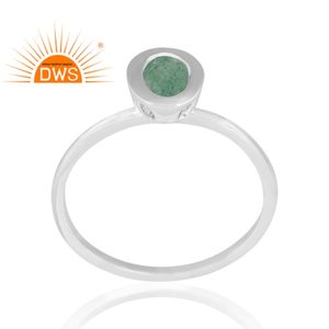 Tendance Design 925 argent naturel vert fraise Quartz bague en pierres précieuses bijoux personnalisés pour les femmes cadeau pour elle - Product Image 1