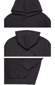 Algodón de gran tamaño 500 350gsm Boxy Fit Sudaderas con capucha para hombre Unisex francés Terry Sudaderas con capucha de peso pesado en blanco Fabricantes Sudadera con capucha recortada - Product Image 4