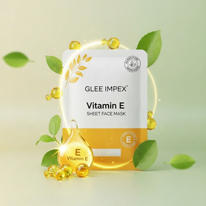Glee Impex Aloe Fragrance Vitamin E Sheet <b>Face</b> Mask for Hydration Skin Repair Gentle <b>Care</b> Anti-Wrinkle Jumbo Family Pack - Product Image 1