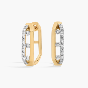 Classique élégant étincelant 10K or massif Moissanite boucles d'oreilles à la mode tous les jours fête mariage cadeau femmes Fine - Product Image 2