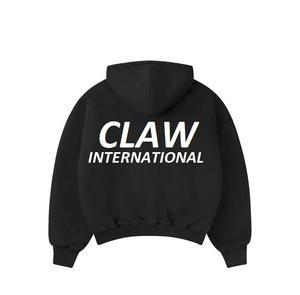 Haute qualité coton français éponge surdimensionné à capuche pour hommes épais polaire 450 GSM goutte épaule pull noir à manches longues sweats à capuche - Product Image 5