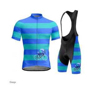 Venta al por mayor de Pakistán de manga corta ciclismo desgaste uniformes bicicleta Jersey babero pantalones cortos conjunto hombres secado rápido bicicleta ropa hombres - Product Image 6