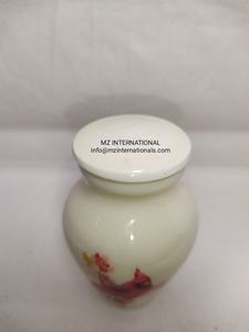 Urnes souvenir en métal rouge design colibri - Product Image 2