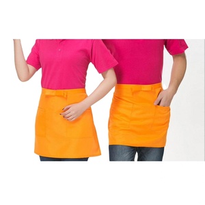 Tablier de chef en coton unisexe de luxe gant de four court impression couleur personnalisée broderie Logo ODM uniforme de chef de cuisine de cuisine - Product Image 3