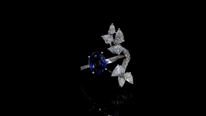 Pear Cut Lab Grown Diamond <b>Ring</b> with Brilliant Side Stones Solid Gold <b>Rhodium</b> Plated | Luxury Gift Party <b>Ring</b> for Women - Product Image 2