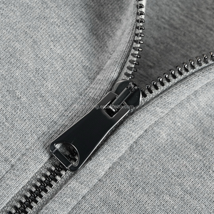 Abrigo con Capucha de Algodón Casual para Invierno, Estampado Digital Clásico Gris, Bordado de Lujo, Talla Grande - Product Image 6