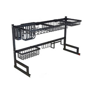 Égouttoir à vaisselle en métal - Organisateur de comptoir réglable à trois niveaux pour sécher les assiettes, les tasses et les ustensiles - Product Image 4