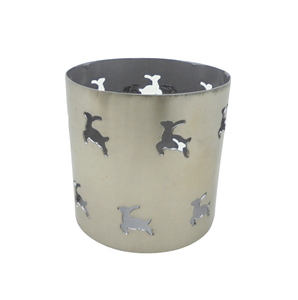 Nouvelle conception fer rond votif Nickel couleur pour noël éclairage décoration bougie pot pour salon décoration à la main - Product Image 4