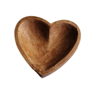 Wholesale Wood <b>Heart</b> Bowls Natural Color Candle Bowls | Handmade <b>Wooden</b> Candle Vessels Manufacturer - Product Image 3