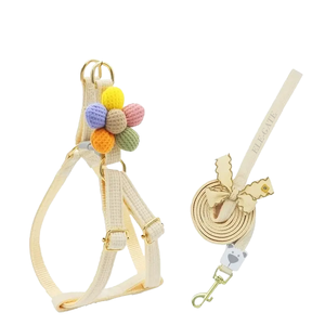 Pettorina di Lusso con Motivo Floreale per Gatti e Cani di Piccola Taglia, in Nylon Traspirante, Antifuga, con Fibbie in Acciaio Inossidabile - Product Image 3