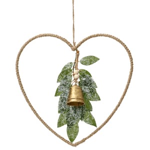 Décoration de Noël dorée métallique en forme de coeur article en gros conception personnalisée nouveauté fabuleux ornements de noël - Product Image 4