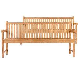 Banco de jardín de madera de muebles de patio de teca de estilo moderno de 3 plazas de alta calidad para uso al aire libre en parques y hoteles - Product Image 5