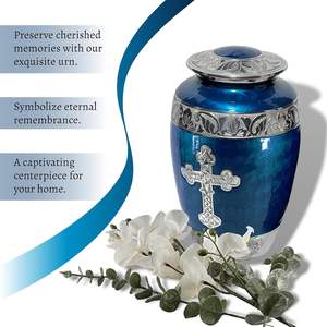 โกศใส่เถ้ากระดูกแบบไขว้ทำด้วยมือสำหรับผู้ใหญ่ขี้เถ้าโกศตกแต่งสำหรับผู้ใหญ่ชายและหญิงมีถุงกำมะหยี่ - Product Image 4