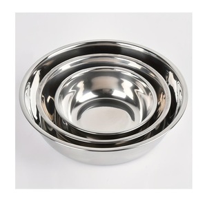 Tazón para servir ensaladas de acero inoxidable para restaurante, tazón de Metal de forma redonda para mezclar comida en casa, cocina, tazón para servir - Product Image 4