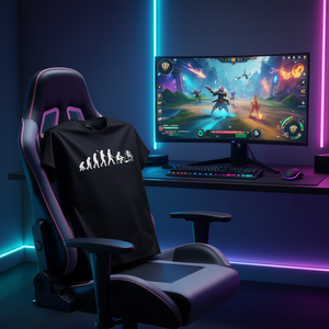 Camiseta promocional Evolution Gamer con diseño único para jugadores - Product Image 1