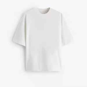 100% algodón, camiseta para hombre, ajuste holgado, camiseta estampada para hombre 100% algodón Logotipo personalizado Diseño Calidad de lujo Rib O-cuello Oversize - Product Image 4