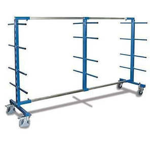 Chariot à bras de soutien double face Variofit avec quatre roues, dimensions extérieures 490-3100 x 832 mm (L/ - Product Image 1