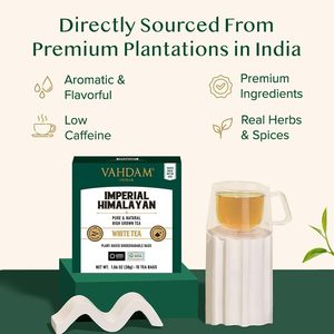 VAHDAM, Imperial Himalayan White <b>Tea</b> Bags (15 Count) - Product Image 6