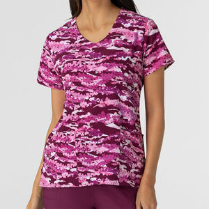 Top exfoliante cuadrado con hombros caídos para mujer, uniformes exfoliantes de Enfermería de tela suave de primera calidad para mujer, trajes exfoliantes lavables para Hospital y Doctor - Product Image 3