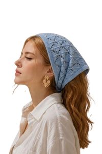 Pañuelo de Punto Perforado Texturizado Suave de Algodón para Mujer, Elegante y Cómodo - Product Image 1