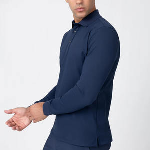 Polo d'équitation à manches longues à prix avantageux pour hommes, vêtements d'équitation avec design personnalisé, tissu confortable pour les cavaliers - Product Image 5