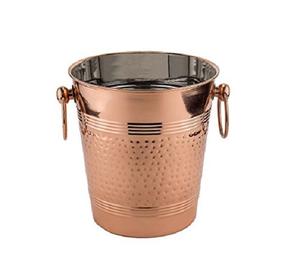 Venta caliente fiestas de boda Club bar mostrador pantalla elegante enfriador de vino precio cubo de hielo de Metal acabado dorado acero inoxidable - Product Image 4