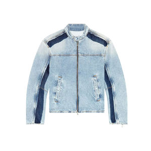 Chaqueta vaquera clásica Vintage para hombre con detalles desgastados, ropa de calle informal con botones en la parte delantera para todas las estaciones para el invierno - Product Image 1