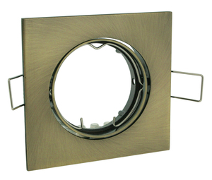 Anneau encastré inclinable carré en aluminium avec cuir 82x82mm. (Electro DH 12.672/BC/Z) - Product Image 1