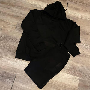 100% algodón Boxy-Fit Tech Fleece ropa deportiva hombres Slim Fit entrenamiento chándal personalizado Jogging traje pieza conjunto deportes de invierno - Product Image 4