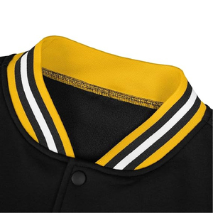 Custom Logo Classic Embroidery Black Couple College Baseball Men's Jacket Letterman CollegeBaseballjacket for men - Product Image 4