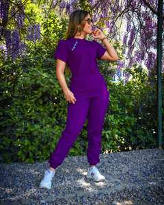 Garde-robe médicale personnalisée de luxe haut de gamme personnalisée ensembles d'uniformes de joggeurs bleu <span class=keywords><strong>royal</strong></span> avec logo 5 poches - Product Image 3