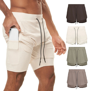 <b>Men's</b> Summer Quick Dry Beach Wear Swimming <b>Shorts</b> Custom Logo 100% Cotton Swim Trunks Casual Solid Style <b>White</b> Color - Product Image 2