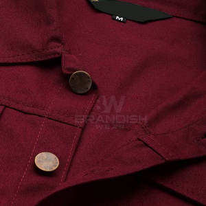 แจ็กเก็ตยีนส์สำหรับผู้ชายสีพื้นแจ็กเก็ตฤดูหนาวสำหรับผู้ชายดีไซน์ตามสั่ง - Product Image 6