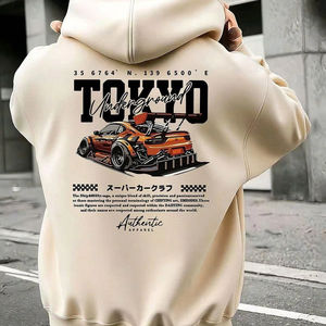 Sudadera con Capucha con Gráfico de Carreras de Fórmula Ferrari, Algodón Premium, Diseño Deportivo, Corte Holgado, Estampado de Alto Impacto, Uso Diario - Product Image 6