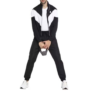 ชุดวอร์มผู้ชายแบบหนา สีสันตัดกัน มีซิปและฮู้ด สำหรับฤดูใบไม้ร่วงและฤดูหนาว สไตล์สตรีทแวร์ ระบายอากาศได้ดี มีเชือกผูก 2-in-1 - Product Image 5